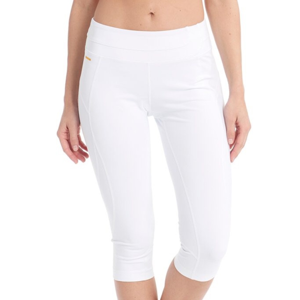 Lolë White Tour Leggings with Mesh 3/4